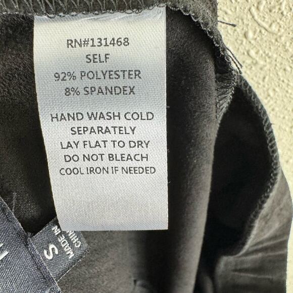 Fate by LFD Black Faux Suede Skinny Elastic Waist Ankle Fit Pants Size S - Picture 4 of 4